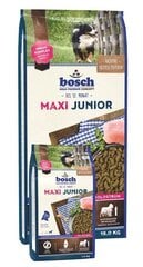 Sausā barība Bosch Petfood Maxi Junior (High Premium) 15kg + 1kg DĀVANĀ! cena un informācija | Sausā barība suņiem | 220.lv