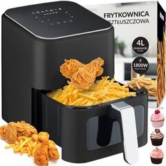 Heckermann gaisa fritieris FRYER FRYER GOLD 4L 1800W 1800 W 4 l cena un informācija | Taukvāres katli, aerogrili | 220.lv