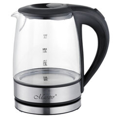 Feel-Maestro MR062 electric kettle 1.2 L Black, Transparent 1630 W цена и информация | Электрочайники | 220.lv