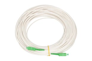 Extralink SC/APC-SC/APC | Patchcord | LSOH, viens režīms, vienkāršs, G.657A2, 3 mm, 10 m, balts cena un informācija | Kabeļi un vadi | 220.lv