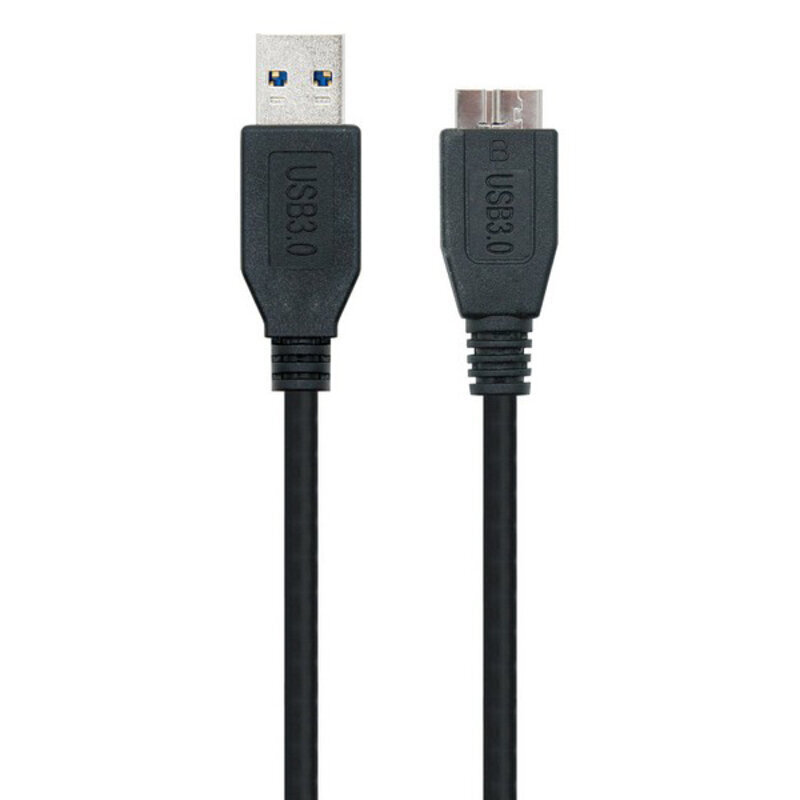 USB 3.0 A uz Micro USB B Kabelis NANOCABLE 10.01.110-BK Melns цена и информация | Kabeļi un vadi | 220.lv