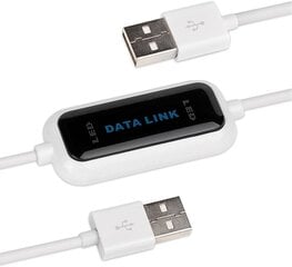 Salcar datu kabeļa ātrgaitas USB 2.0 PC datora saites kabelim Windows 10/8.1/8/7/Vista/XP/2000, vienkāršākā datu apmaiņa starp 2 datoriem cena un informācija | Kabeļi un vadi | 220.lv