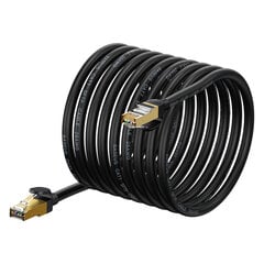 Ātrums Septiņi ātrs tīkla kabelis RJ45 Cat 7 10Gbps 15m melns 10184691 цена и информация | Кабели и провода | 220.lv