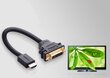 Adaptera kabelis, Ugreen, DVI iekšējais - HDMI ārējais 22 cm, melns cena un informācija | Kabeļi un vadi | 220.lv