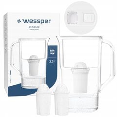 Wessper D1 SOLID FutureFlow filtra krūze 3,3l + 3x aquaclassic filtrs cena un informācija | Ūdens filtri | 220.lv