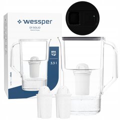 Wessper D1 SOLID FutureFlow filtra krūze 3,3l + 3x aquaclassic filtrs cena un informācija | Ūdens filtri | 220.lv