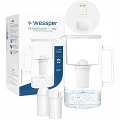 Стеклянный фильтр-кувшин Wessper FutureFlow Aquaclassic + 3x картридж для фильтра цена и информация | Фильтры для воды | 220.lv