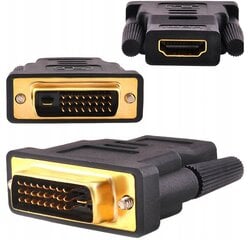 DVI 24+1pin uz HDMI adapteris cena un informācija | Kabeļi un vadi | 220.lv