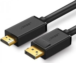 Кабель Ugreen DP101 DP - HDMI, FullHD, 5 м, черный цена и информация | Кабели и провода | 220.lv