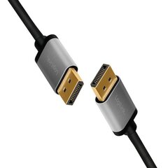 Кабель Displayport cable 4K/60 Hz,DP/M do DP/M,alu., 5 м цена и информация | Кабели и провода | 220.lv