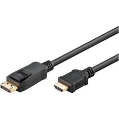 Кабель Goobay 51956 DisplayPort / HDMI 1.2, позолоченный, 1 м цена и информация | Кабели и провода | 220.lv