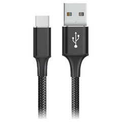 USB A uz USB C Kabelis Goms Melns 1 m cena un informācija | Kabeļi un vadi | 220.lv
