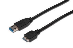 Digitus AK-300117-003-S, USB-A/Micro USB-B, 0.25 м цена и информация | Кабели и провода | 220.lv