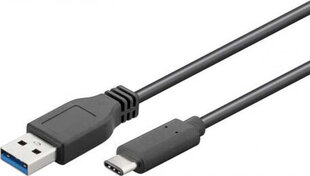 EDM USB A uz USB C Kabelis EDM Melns 1 m cena un informācija | Kabeļi un vadi | 220.lv