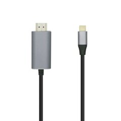 USB C uz HDMI Kabelis Aisens A109-0393 Melns 1,8 m 4K Ultra HD cena un informācija | Kabeļi un vadi | 220.lv