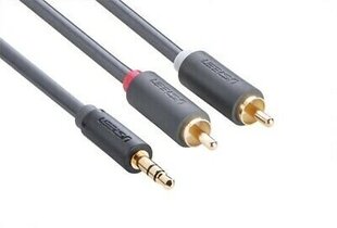 UGREEN 2 x RCA kabelis, 3,5 mm, 2 m, melns, AV102 cena un informācija | Kabeļi un vadi | 220.lv