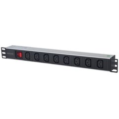 Блок распределения питания Intellinet PDU 19” 8x C13, 1x C20, черный цена и информация | Кабели и провода | 220.lv