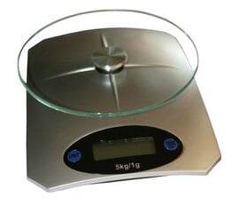 Svari virtuves digitālie 5kg balti|pelēki цена и информация | Кухонные весы | 220.lv