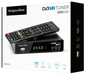 DVB-T2 H.265 HEVC uztvērējs Kruger&amp;Matz цена и информация | Антенны и принадлежности | 220.lv