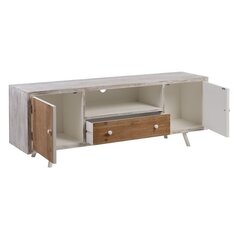 ТВ шкаф COUNTRY 150 x 35 x 53,5 cm Натуральный Белый древесина ели Деревянный MDF цена и информация | Тумбы под телевизор | 220.lv