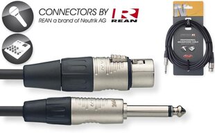 Stagg XLR/f - 6.35мм Jack TS, 6м цена и информация | Кабели и провода | 220.lv