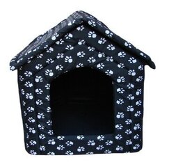Fuks suņu māja melna 60 cm x 57 cm cena un informācija | Suņu gultas, spilveni, būdas | 220.lv