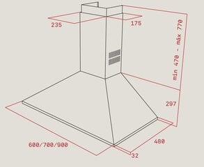 Традиционная вытяжка Teka DBP90PRO 90 cm 613 m3/h 68 dB 236W Нержавеющая сталь цена и информация | Вытяжки на кухню | 220.lv