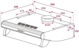 Tvaika nosūcējs Teka C6420BK cena un informācija | Tvaika nosūcēji | 220.lv