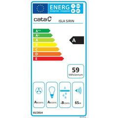 Parastais pārvalks Cata 1 m 850 m3/h 280W Balts cena un informācija | Tvaika nosūcēji | 220.lv