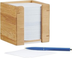 Relaksācijas piezīmes Box bambuss, koka papīra kaste, piezīmju grāmatiņa, 900 lapa, h x w x d: 10,5 x 10,5 cm, daba cena un informācija | Trauku mazgājamās mašīnas | 220.lv