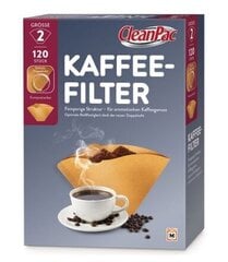 Kafijas Filtru Tīrīšanas Pakete, Izmērs 2, 120 Gab. - Augstas Kvalitātes Vācu Produkts cena un informācija | Kafijas automātu piederumi | 220.lv