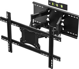 Настенное крепление BONTEC для телевизора 37-80" - Наклон и полное движение, черный цена и информация | Кронштейны и крепления для телевизоров | 220.lv