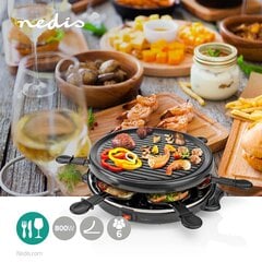 Nedis Gourmette Raclette Grill 6 personām apļa formā cena un informācija | Lielās sadzīves tehnikas piederumi | 220.lv