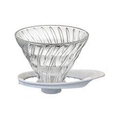 Hario V60 White Glass Dripper 02 cena un informācija | Kafijas automātu piederumi | 220.lv