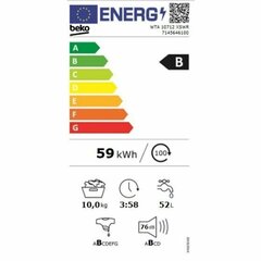 Mazgāšanas mašīna BEKO WTA 10712 XSWR 10 kg 1400 rpm cena un informācija | Veļas mašīnas | 220.lv