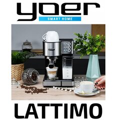 Automātiskais espresso automāts "Yoer Lattimo 1350 W" sudraba/pelēks cena un informācija | Kafijas automāti | 220.lv