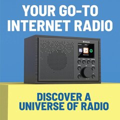 Oakcastle IR100 interneta radio | WLAN radio ar Bluetooth, Spotify Connect, lietotņu vadības un krāsu ekrāns цена и информация | Радиоприемники и будильники | 220.lv