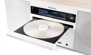 Музыкальный центр Audizio Prato CD/DAB+/FM/USB/BT Белый цена и информация | Музыкальные центры | 220.lv