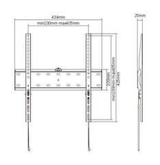 Настенное крепление для телевизора Gembird ACC 32-55"/WM-55F-02 цена и информация | Кронштейны и крепления для телевизоров | 220.lv