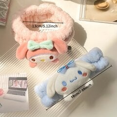 'Karikatūra jauka plīša matu lente sporta galvas saite kawaii kuromi cinnamoroll mana melodija mazgāšana seja uzklāt sejas maska vannošanās snoods y2k sweet matu aksesuāri ikdienas ģērbšanai' cena un informācija | Matu aksesuāri | 220.lv