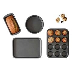 Набор посуды для выпечки KitchenCraft из углеродистой стали с антипригарным покрытием, 4 предмета цена и информация | Особенные приборы для приготовления пищи | 220.lv