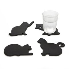 Balvi Pads Feline Black Cats ar magnētiem - komplekts 4 gabali. cena un informācija | Īpašas ierīces ēdiena pagatavošanai | 220.lv