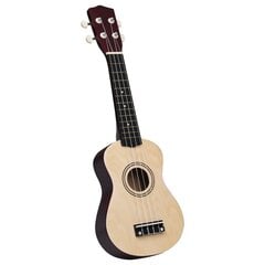 soprāna bērnu ukulele ar somu, gaiša koka krāsā, 21" цена и информация | Гитары | 220.lv