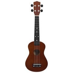 soprāna bērnu ukulele ar somu, tumša koka krāsā, 23" цена и информация | Гитары | 220.lv