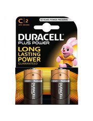 Duracell MN 1400 Plus Power C (LR14) Blistera iepakojumā 2gb. cena un informācija | Baterijas | 220.lv