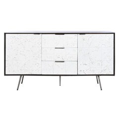 Bufete DKD Home Decor, 150 x 43 x 80 cm, balts cena un informācija | Vitrīnas, bufetes | 220.lv