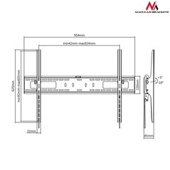 Держатель для телевизора MACLEAN MC-750 цена и информация | Кронштейны и крепления для телевизоров | 220.lv