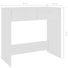 rakstāmgalds, balts, 80x40x75 cm, skaidu plāksne cena un informācija | Datorgaldi, rakstāmgaldi, biroja galdi | 220.lv