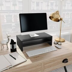 monitora paliktnis, 42x24x13 cm, skaidu plāksne, melns cena un informācija | Datorgaldi, rakstāmgaldi, biroja galdi | 220.lv