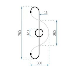 LED sienas lampa sienas lampa APP859-W Long Chrome цена и информация | Настенные светильники | 220.lv